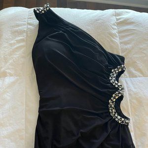 Adrianna Pappell black with jewels gown